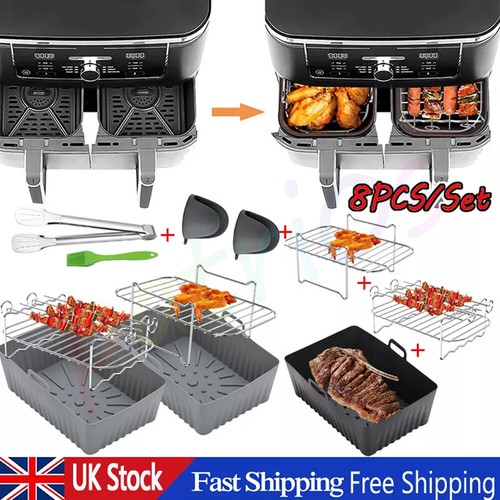 8pcs air fryer rack grills - fryer,