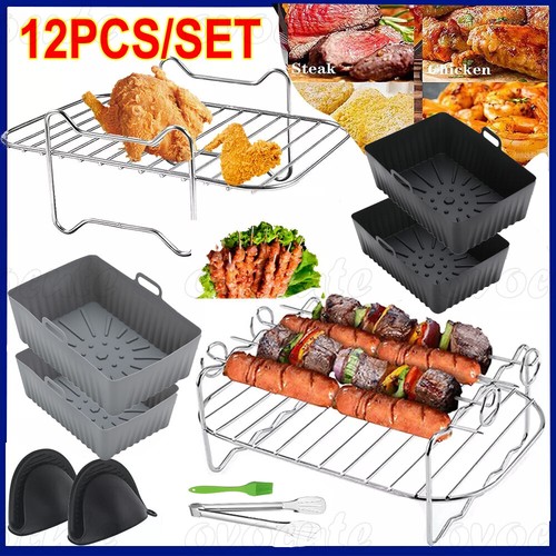 12x air fryer rack grills - fryer, &grills