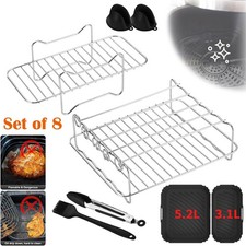 8x Silicone Air Fryer Liner