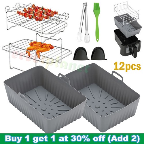 12pc air fryer silicone - silicone, liner