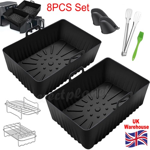 8pcs set silicone air fryer - set,